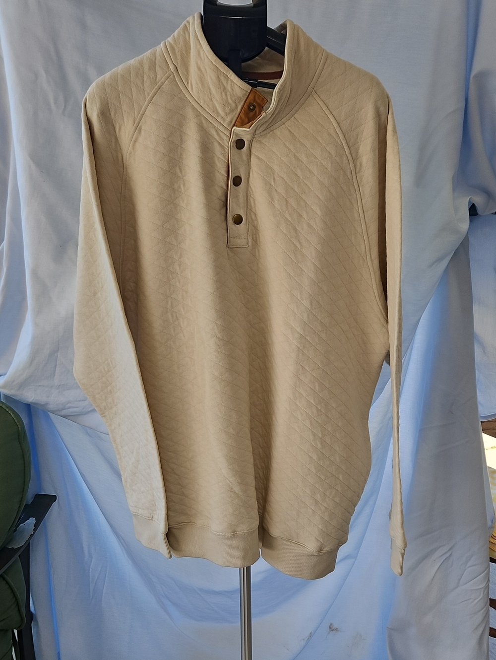 Goodfellow & Co Quilted Henley Pullover - Beige